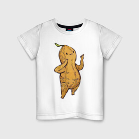 Детская футболка хлопок с принтом Арахис в Курске, 100% хлопок | круглый вырез горловины, полуприлегающий силуэт, длина до линии бедер | арахис | арт | мило | милота | орех | орехи | рисунок | свежие орехи | свежий орех | свежий продукт