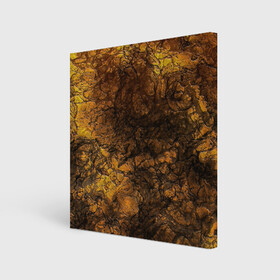 Холст квадратный с принтом Абстрактный узор текстура в Курске, 100% ПВХ |  | каменный узор | камень | коричневый | маскировочный | милитари | мраморный | темный оранжевый | черный и оранжевый