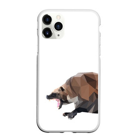 Чехол для iPhone 11 Pro матовый с принтом Росомаха в Курске, Силикон |  | Тематика изображения на принте: животное | зверь | злость | куница | медведь | милое животное | полигональный | росомаха | собака