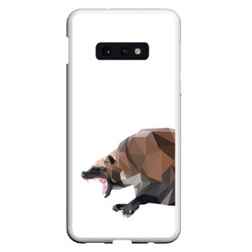 Чехол для Samsung S10E с принтом Росомаха в Курске, Силикон | Область печати: задняя сторона чехла, без боковых панелей | животное | зверь | злость | куница | медведь | милое животное | полигональный | росомаха | собака
