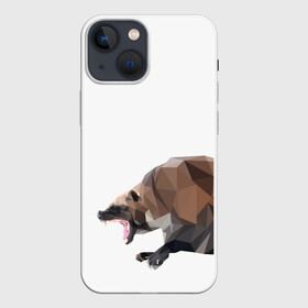 Чехол для iPhone 13 mini с принтом Росомаха в Курске,  |  | животное | зверь | злость | куница | медведь | милое животное | полигональный | росомаха | собака