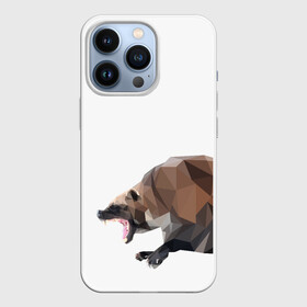 Чехол для iPhone 13 Pro с принтом Росомаха в Курске,  |  | Тематика изображения на принте: животное | зверь | злость | куница | медведь | милое животное | полигональный | росомаха | собака