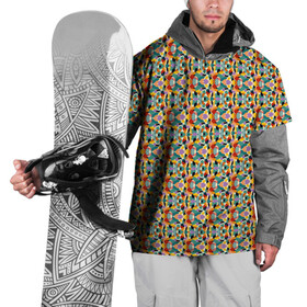 Накидка на куртку 3D с принтом Цветные фигуры в Курске, 100% полиэстер |  | Тематика изображения на принте: абстрактный | мозаика | палитра | паттерн | пятна | фигуры
