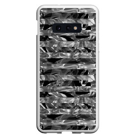 Чехол для Samsung S10E с принтом Черно -белый полосатый узор в Курске, Силикон | Область печати: задняя сторона чехла, без боковых панелей | абстрактный | молодежный | монохромный | полосатый узор | полосы | современный | черный и белый