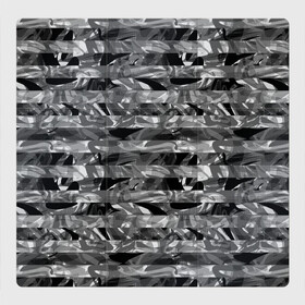 Магнитный плакат 3Х3 с принтом Черно -белый полосатый узор в Курске, Полимерный материал с магнитным слоем | 9 деталей размером 9*9 см | абстрактный | молодежный | монохромный | полосатый узор | полосы | современный | черный и белый