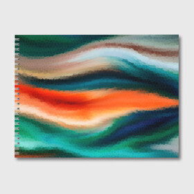 Альбом для рисования с принтом Мозаичный абстрактный узор  в Курске, 100% бумага
 | матовая бумага, плотность 200 мг. | зеленый | мозаичная текстура | оранжевый | разноцветный | современный | узор