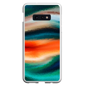 Чехол для Samsung S10E с принтом Мозаичный абстрактный узор  в Курске, Силикон | Область печати: задняя сторона чехла, без боковых панелей | зеленый | мозаичная текстура | оранжевый | разноцветный | современный | узор