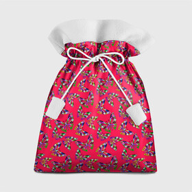 Подарочный 3D мешок с принтом Бабочки на красном в Курске, 100% полиэстер | Размер: 29*39 см | веселый узор | весенний | детский | для девочек | красный | летний | лето | малышам | разноцветный узор