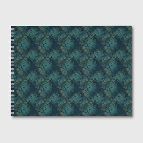 Альбом для рисования с принтом Синий абстрактный узор  в Курске, 100% бумага
 | матовая бумага, плотность 200 мг. | абстрактные цветы | абстрактный | синий | современный | цветочный | цветы синие