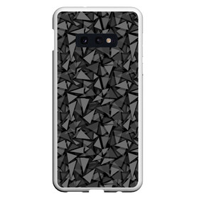 Чехол для Samsung S10E с принтом Геометрический серый узор  в Курске, Силикон | Область печати: задняя сторона чехла, без боковых панелей | абстрактный | геометрический | мозаика | серый | современный | темный серый | черно белый