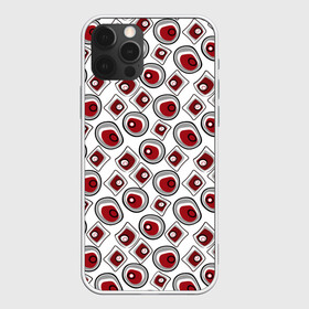 Чехол для iPhone 12 Pro Max с принтом Красно черный узор на белом в Курске, Силикон |  | абстрактный узор | детский | красный | красный и черный | модный | ретро | черный
