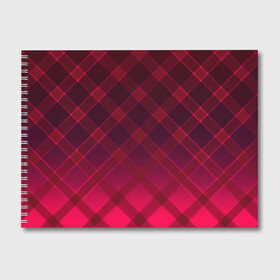Альбом для рисования с принтом Геометрический абстрактный узо в Курске, 100% бумага
 | матовая бумага, плотность 200 мг. | абстрактный | геометрический | градиентный | клетчатый | красный | красный в клетку | плед | темный красный