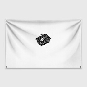 Флаг-баннер с принтом Face Off - Smile  в Курске, 100% полиэстер | размер 67 х 109 см, плотность ткани — 95 г/м2; по краям флага есть четыре люверса для крепления | face off | smile | большие картинки | корзина | потеки | стикеры