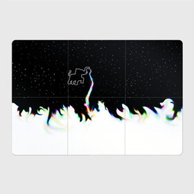 Магнитный плакат 3Х2 с принтом Затерянный в космосе в Курске, Полимерный материал с магнитным слоем | 6 деталей размером 9*9 см | звезды слон пламя потерянный забытый радуга хобот огонь