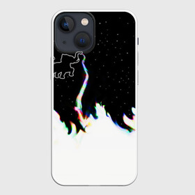 Чехол для iPhone 13 mini с принтом Затерянный в космосе в Курске,  |  | звезды слон пламя потерянный забытый радуга хобот огонь