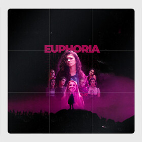 Магнитный плакат 3Х3 с принтом Euphoria team в Курске, Полимерный материал с магнитным слоем | 9 деталей размером 9*9 см | euphoria | serial | джулс | зендея | ру беннетт | сериал | сериалы | хантер шефер | эйфория