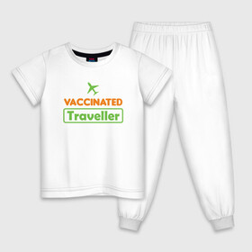 Детская пижама хлопок с принтом Вакцинированный турист в Курске, 100% хлопок |  брюки и футболка прямого кроя, без карманов, на брюках мягкая резинка на поясе и по низу штанин
 | Тематика изображения на принте: coronavirus | covid19 | virus | вакцина | вакцинация | вирус | грипп | заражение | здоровье | иммунитет | инфекция | карантин | корона | коронавирус | маска | пандемия | прививка | самоизоляция | спутник