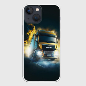 Чехол для iPhone 13 mini с принтом Man Leon в Курске,  |  | man | man truck | man грузовик | truck | trucks | грузовик | грузовики | дальнобои | дальнобой | дальнобойщик | мен | мен грузовик | фура | фуры
