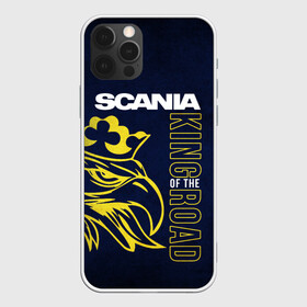 Чехол для iPhone 12 Pro с принтом Scania king of the road в Курске, силикон | область печати: задняя сторона чехла, без боковых панелей | scania | scania truck | scania грузовик | truck | trucks | грузовик | грузовики | дальнобои | дальнобой | дальнобойщик | скания | скания грузовик | фура | фуры