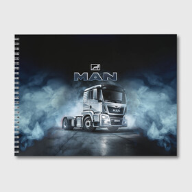 Альбом для рисования с принтом Man фура в Курске, 100% бумага
 | матовая бумага, плотность 200 мг. | man | man truck | man грузовик | truck | trucks | грузовик | грузовики | дальнобои | дальнобой | дальнобойщик | мен | мен грузовик | фура | фуры