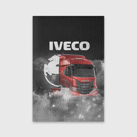 Обложка для паспорта матовая кожа с принтом Iveco truck в Курске, натуральная матовая кожа | размер 19,3 х 13,7 см; прозрачные пластиковые крепления | iveco | iveco truck | iveco грузовик | truck | trucks | грузовик | грузовики | дальнобои | дальнобой | дальнобойщик | ивеко | ивеко грузовик | фура | фуры