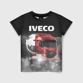 Детская футболка 3D с принтом Iveco truck в Курске, 100% гипоаллергенный полиэфир | прямой крой, круглый вырез горловины, длина до линии бедер, чуть спущенное плечо, ткань немного тянется | Тематика изображения на принте: iveco | iveco truck | iveco грузовик | truck | trucks | грузовик | грузовики | дальнобои | дальнобой | дальнобойщик | ивеко | ивеко грузовик | фура | фуры