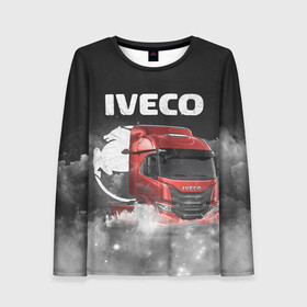 Женский лонгслив 3D с принтом Iveco truck в Курске, 100% полиэстер | длинные рукава, круглый вырез горловины, полуприлегающий силуэт | iveco | iveco truck | iveco грузовик | truck | trucks | грузовик | грузовики | дальнобои | дальнобой | дальнобойщик | ивеко | ивеко грузовик | фура | фуры