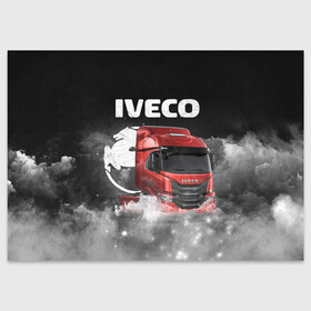 Поздравительная открытка с принтом Iveco truck в Курске, 100% бумага | плотность бумаги 280 г/м2, матовая, на обратной стороне линовка и место для марки
 | iveco | iveco truck | iveco грузовик | truck | trucks | грузовик | грузовики | дальнобои | дальнобой | дальнобойщик | ивеко | ивеко грузовик | фура | фуры