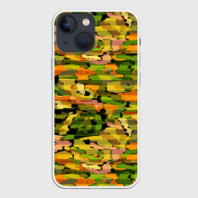 Чехол для iPhone 13 mini с принтом Яркий осенний камуфляж в Курске,  |  | абстрактный | камуфляж | модный | молодежный | осень | полосатый | яркий осенний камуфляж