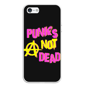 Чехол для iPhone 5/5S матовый с принтом Панк анархия в Курске, Силикон | Область печати: задняя сторона чехла, без боковых панелей | alternative | music | punk | punks not dead | rock | альтернатива | музыка | панк | панки не умерают | панкс нот дэд | рок
