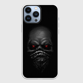 Чехол для iPhone 13 Pro Max с принтом ВЗГЛЯД ИЗ ТЕМНОТЫ, в Курске,  |  | балаклава | взгляд | глаза | зомби | маска | мертвец | минимализм | темнота | череп