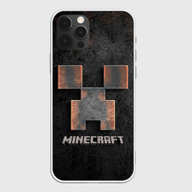 Чехол для iPhone 12 Pro с принтом MINECRAFT TEXTURE IRON в Курске, силикон | область печати: задняя сторона чехла, без боковых панелей | creeper | game | minecraft | железо | игра | компьютерная | крипер | криппер | майн | майнкрафт | текстура