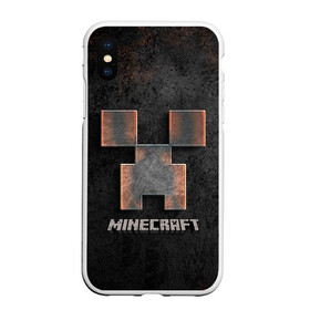 Чехол для iPhone XS Max матовый с принтом MINECRAFT TEXTURE IRON в Курске, Силикон | Область печати: задняя сторона чехла, без боковых панелей | creeper | game | minecraft | железо | игра | компьютерная | крипер | криппер | майн | майнкрафт | текстура