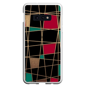 Чехол для Samsung S10E с принтом Модный  абстрактный узор  в Курске, Силикон | Область печати: задняя сторона чехла, без боковых панелей | бирюзовый | золотой | красный | модный | молодежный | мужской | полосы | современный | текстура | черный