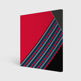 Холст квадратный с принтом Абстрактный асимметричный  в Курске, 100% ПВХ |  | асимметричный | комбинированный | косые полосы | красный | красный и синий | креативный | модный | молодежный | мужской | синие полосы