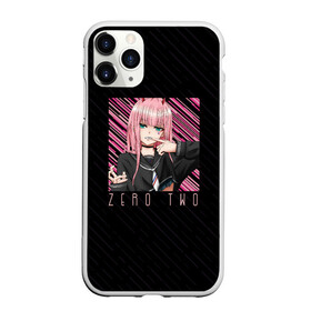 Чехол для iPhone 11 Pro матовый с принтом Zero Two в квадрате в Курске, Силикон |  | darling | darling in the franxx | zero two | вайфу | зеро ту | код 002 | любимый во франксе | франкс