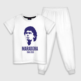 Детская пижама хлопок с принтом Марадона в Курске, 100% хлопок |  брюки и футболка прямого кроя, без карманов, на брюках мягкая резинка на поясе и по низу штанин
 | argentina | diego | football | maradona | messi | аргентина | гол | диего | игрок | марадона | месси | мяч | рука бога | спорт | футбол | футболист | чемпион