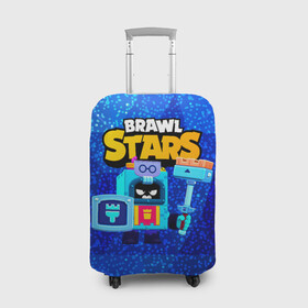 Чехол для чемодана 3D с принтом Ash Brawl Stars Эш  в Курске, 86% полиэфир, 14% спандекс | двустороннее нанесение принта, прорези для ручек и колес | ash | brawl | brawl stars | brawlstars | brawl_stars | аш | бравл | бравлстарс | эш