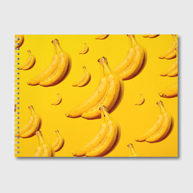 Альбом для рисования с принтом Банановый рай в Курске, 100% бумага
 | матовая бумага, плотность 200 мг. | банановый | бананы | желтый | кожура | фрукты