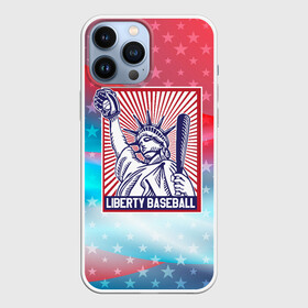 Чехол для iPhone 13 Pro Max с принтом Бейсбол Liberty city в Курске,  |  | baseball | liberty | usa | бейсбол | либерти | либерти ситти