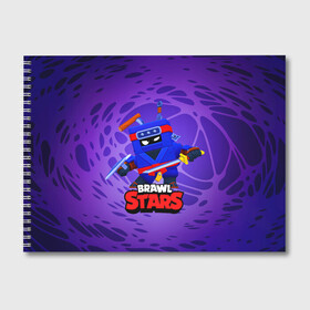 Альбом для рисования с принтом Ninja Ash Brawl Stars Эш  в Курске, 100% бумага
 | матовая бумага, плотность 200 мг. | ash | brawl | brawl stars | brawlstars | brawl_stars | аш | бравл | бравлстарс | эш