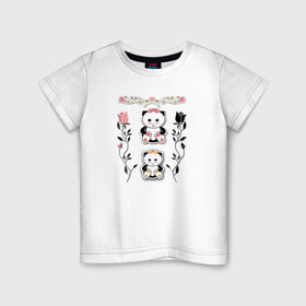 Детская футболка хлопок с принтом Для детей. Котята в Курске, 100% хлопок | круглый вырез горловины, полуприлегающий силуэт, длина до линии бедер | аппликация | детский узор | для девочек | котята | малышам | милый | украшение