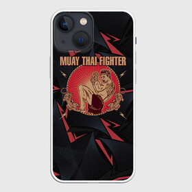 Чехол для iPhone 13 mini с принтом MUAY THAI FIGHTER в Курске,  |  | fighter | muay thai | боец | драки | карате | муай тай | мутай