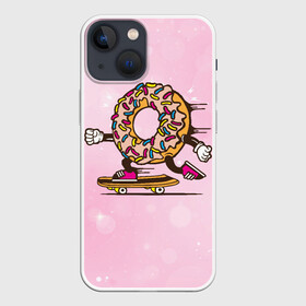 Чехол для iPhone 13 mini с принтом Пончик на скейте в Курске,  |  | donkey | sport | пончик | скейт | скорость | сладость