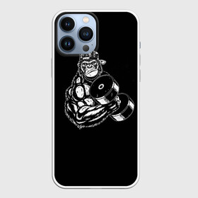 Чехол для iPhone 13 Pro Max с принтом Ironmonkey в Курске,  |  | Тематика изображения на принте: fitness | gorilla | gym | monkey | power | sport | strength | горилла | качалка | мощь | сила | спорт | фитнес