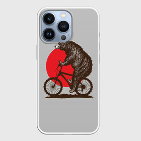 Чехол для iPhone 13 Pro с принтом Медведь на велосиеде в Курске,  |  | вело | велосипед | медведь | солнце | спорт | япония
