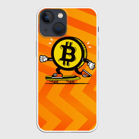 Чехол для iPhone 13 mini с принтом Биткоин на скейте в Курске,  |  | bitcoin | альткоин | битки | биткоин | биток | крипта | криптовалюта | монета | сатоши