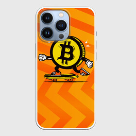 Чехол для iPhone 13 Pro с принтом Биткоин на скейте в Курске,  |  | bitcoin | альткоин | битки | биткоин | биток | крипта | криптовалюта | монета | сатоши