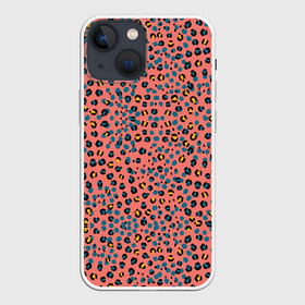 Чехол для iPhone 13 mini с принтом Леопардовый принт на розовом в Курске,  |  | абстракция | африканский | леопардовые пятна | леопардовый принт | розовый | сафари