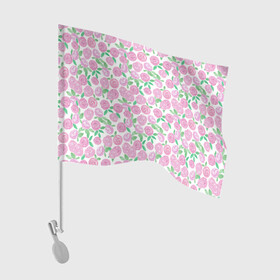 Флаг для автомобиля с принтом Розовые акварельные розы в Курске, 100% полиэстер | Размер: 30*21 см | акварель | акварельные цветы | детский | для женщин | модный | розовый | розы | цветы